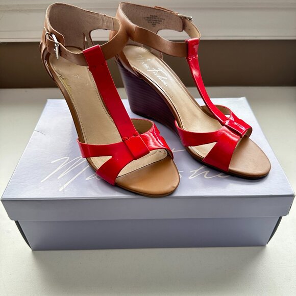 Marc Fisher Bulan Brown Multi Leather Heels Size 9.5 M With Box - Picture 3 of 12